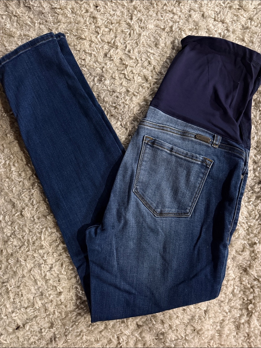 KanCan Indigo Maternity Jeans with Navy Waist Panel